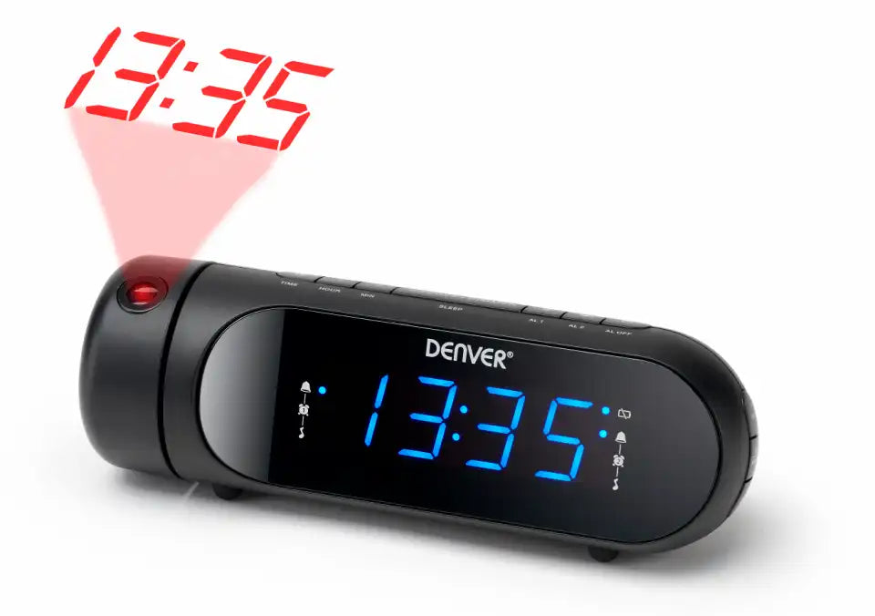 Radio reloj Denver con proyección y doble alarma | CPR-700